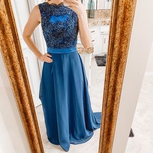 Blue long dress